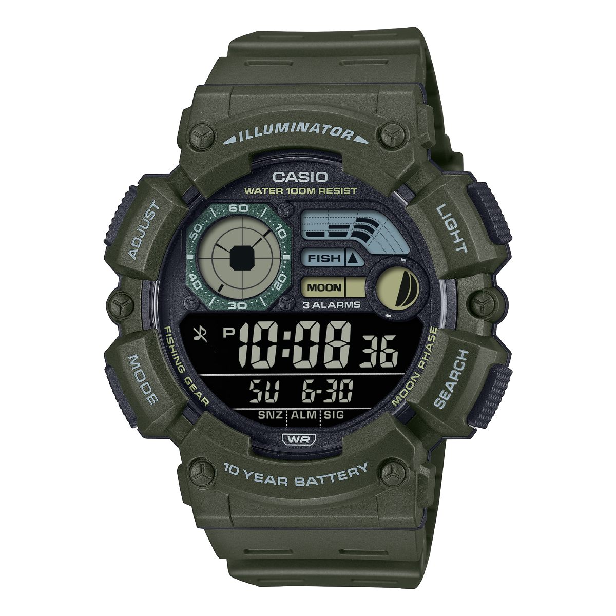 Casio Sport Watch Illuminator Water Resist 100m WS-1500H-3BVDF