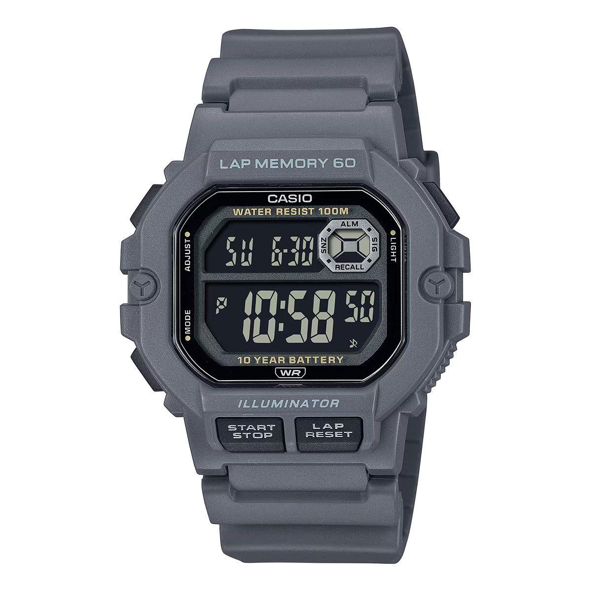 Casio Digital Watch In Grey Color For Men WS-1400H-8BVDF