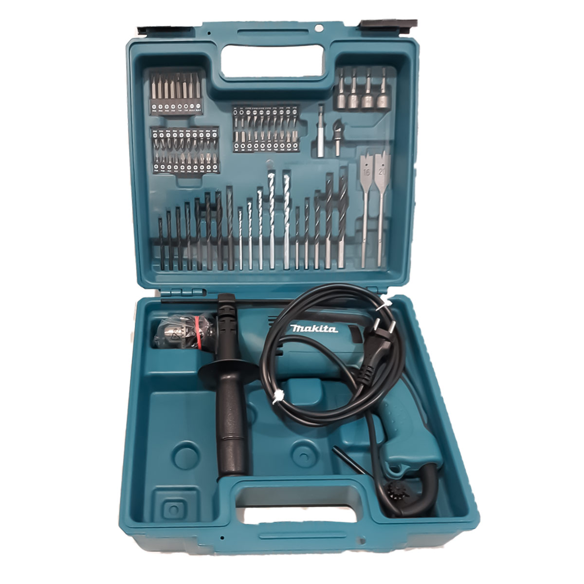 Makita Precussion Drill With 18 Pieces Drill Set - MAK/HP1640KX3