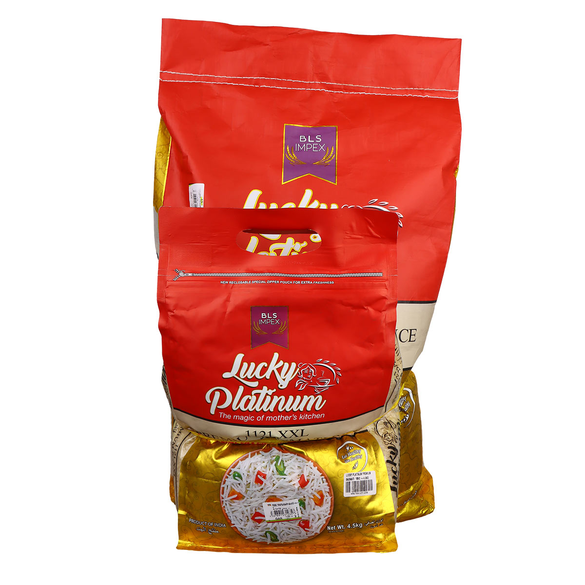 Lucky Platinum Premium Basmati Rice 18kg and 4.5kg