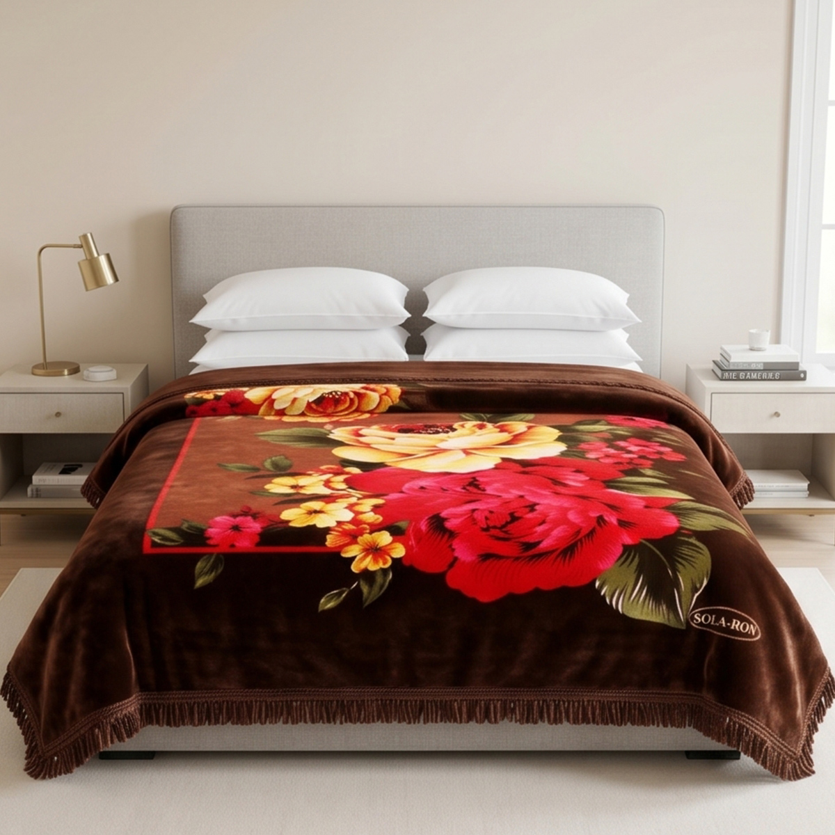 Solaron Floral Blanket Set 4 Pieces