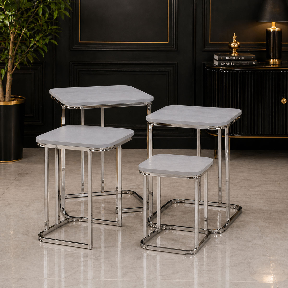 Modern Nesting Table 4 Pieces