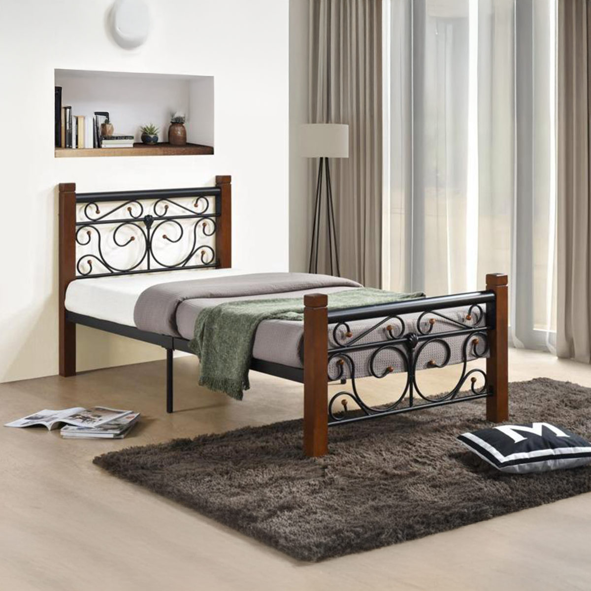 Metal Single Bed 90x190cm