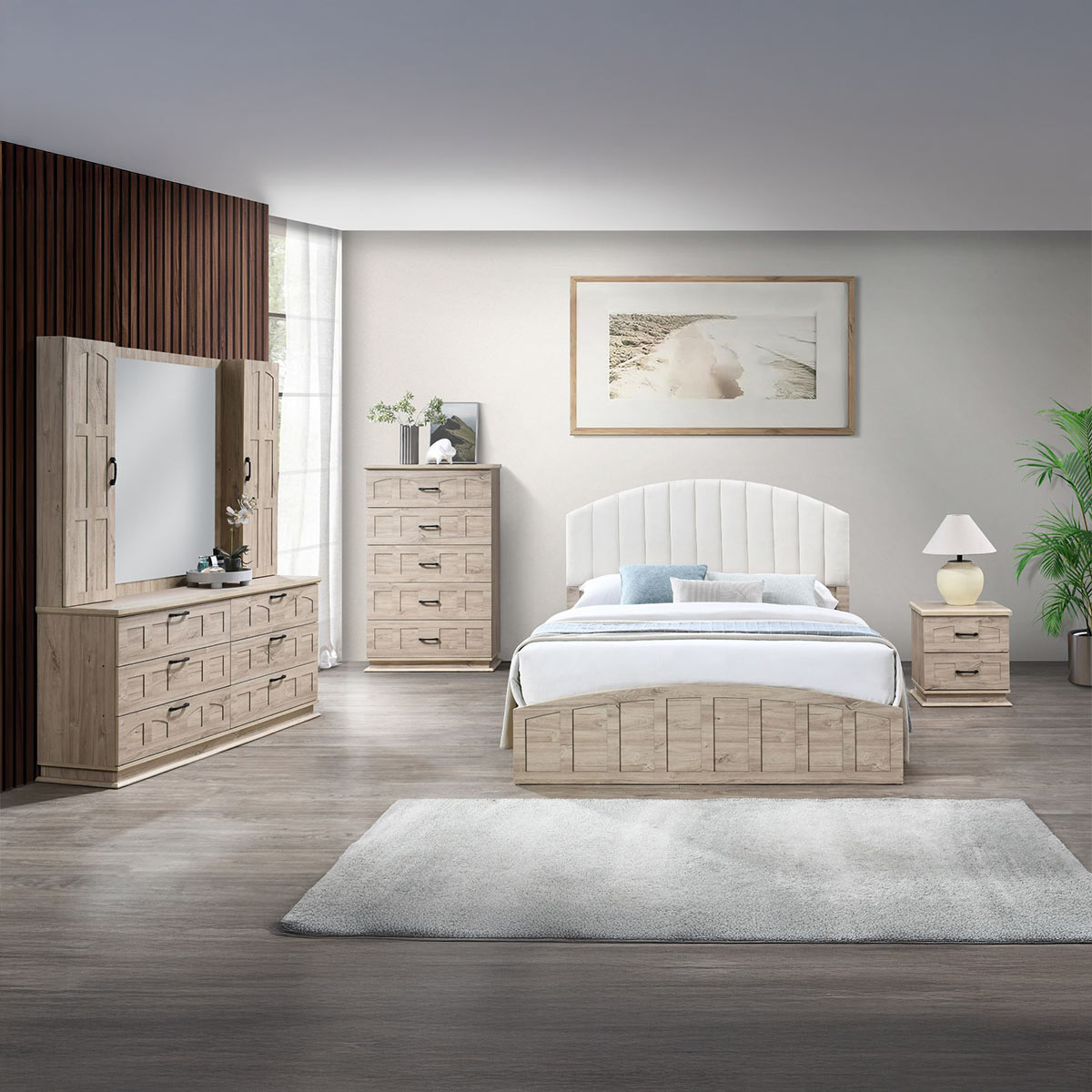Modern Double Bedroom Set 180x200cm