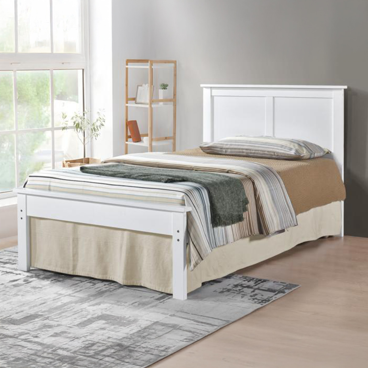 Wooden Single Bed 90x190cm