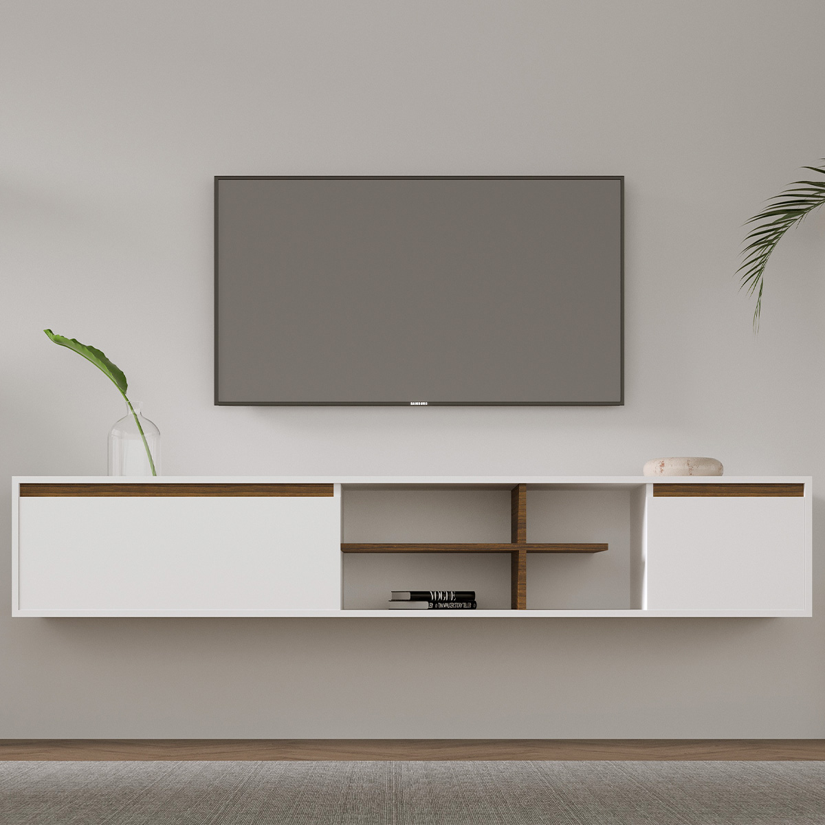 Floating TV Unit 199cm White
