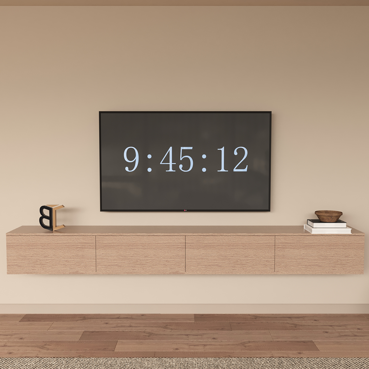 Floating TV Unit 280cm Beige