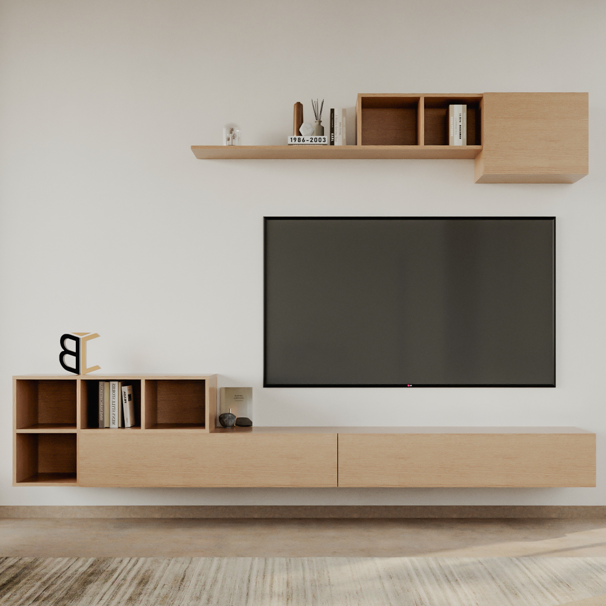Floating TV Unit 272cm Beige