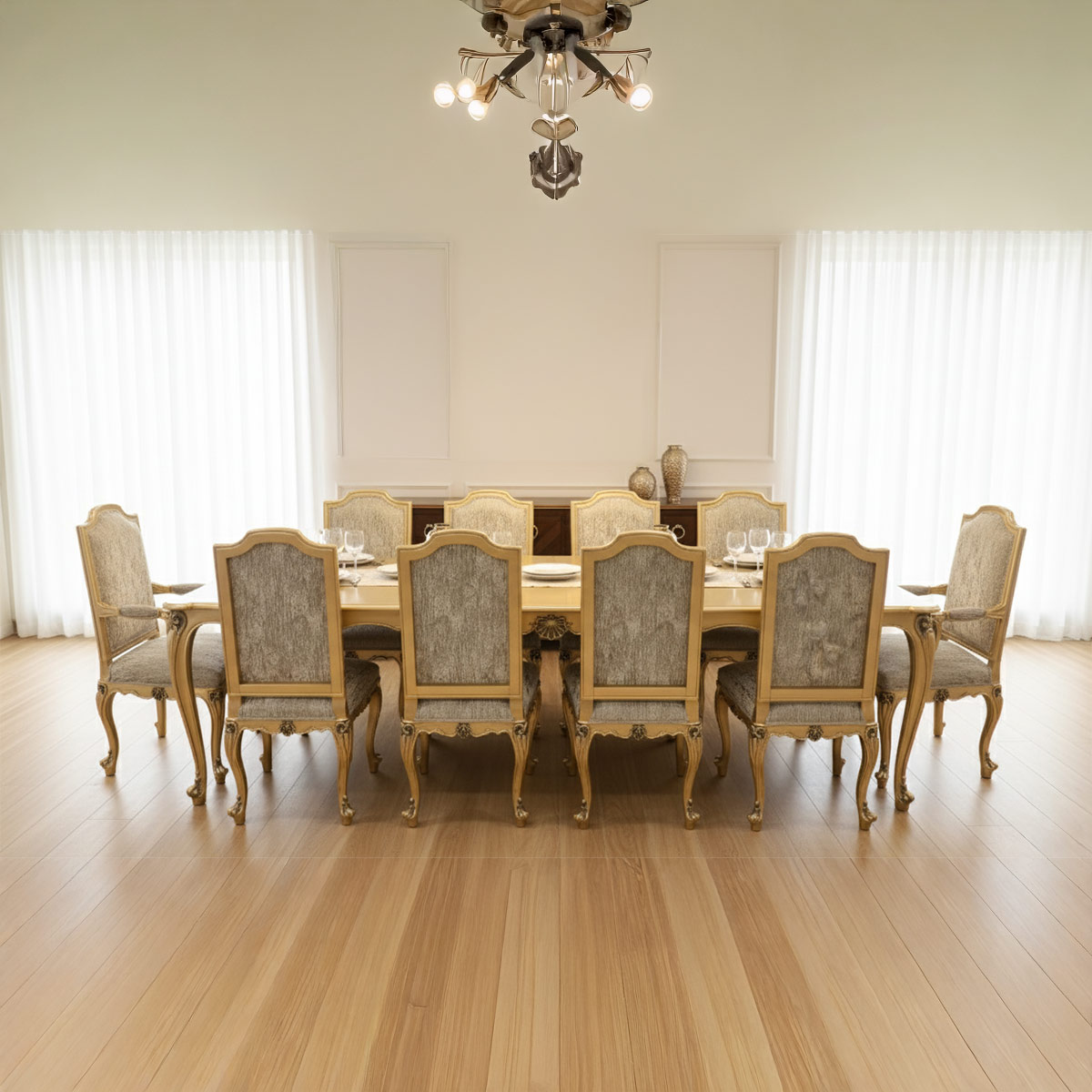 Maral Classic Dining Table Set 10 Chairs