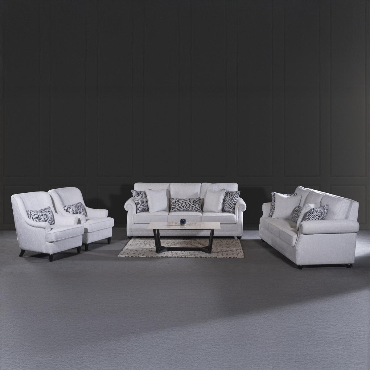 Barcelona Sofa Set (1x3 Seater, 1x2 Seater, 2x1 Seater)
