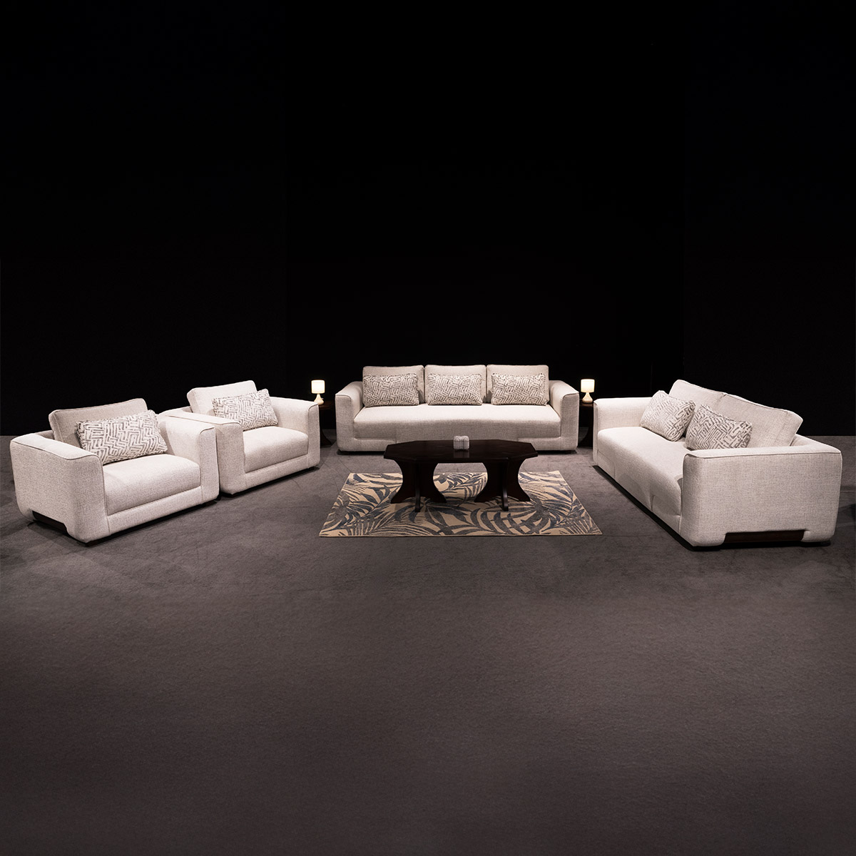 Cassandra Sofa Set: 4-Seater (1 Piece) 3-Seater (1 Piece) & 1-Seater (2 Pieces)