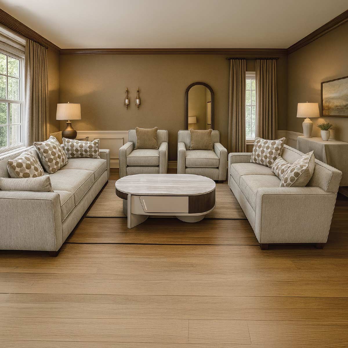 Flora Sofa Set 3+2+1+1