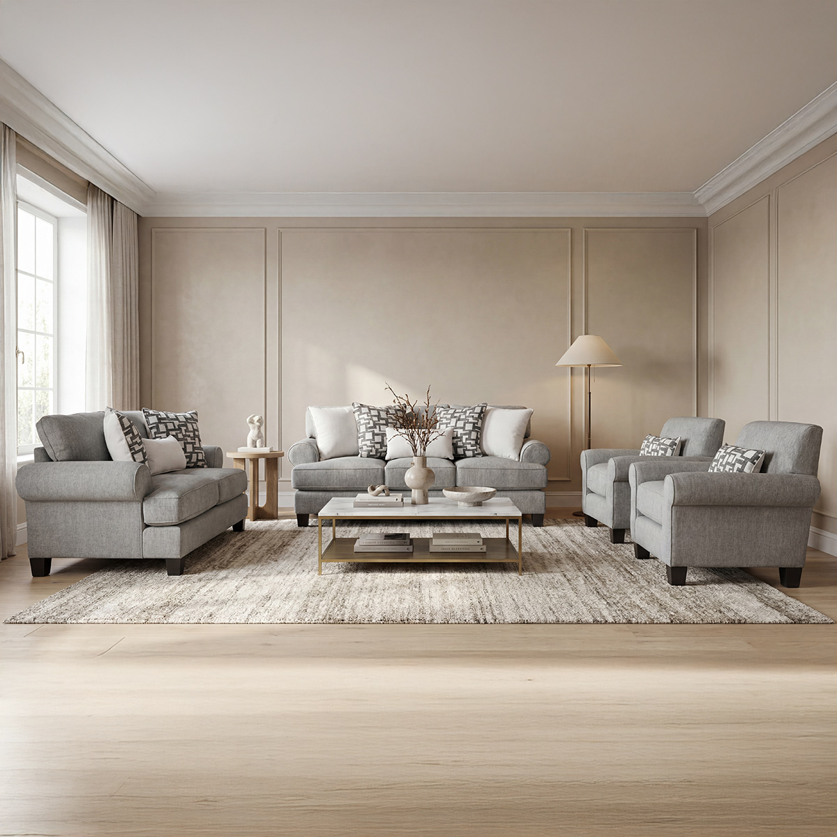 Austin Sofa Set 1x3 Seater 1x2 Seater 2x1 Seater