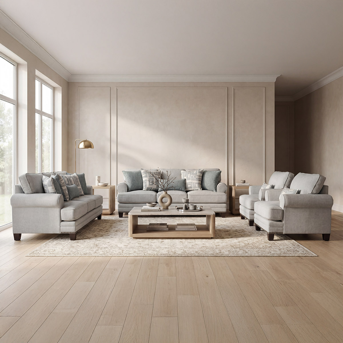 Manhattan Sofa Set 2x3 Seater 2x1 Seater