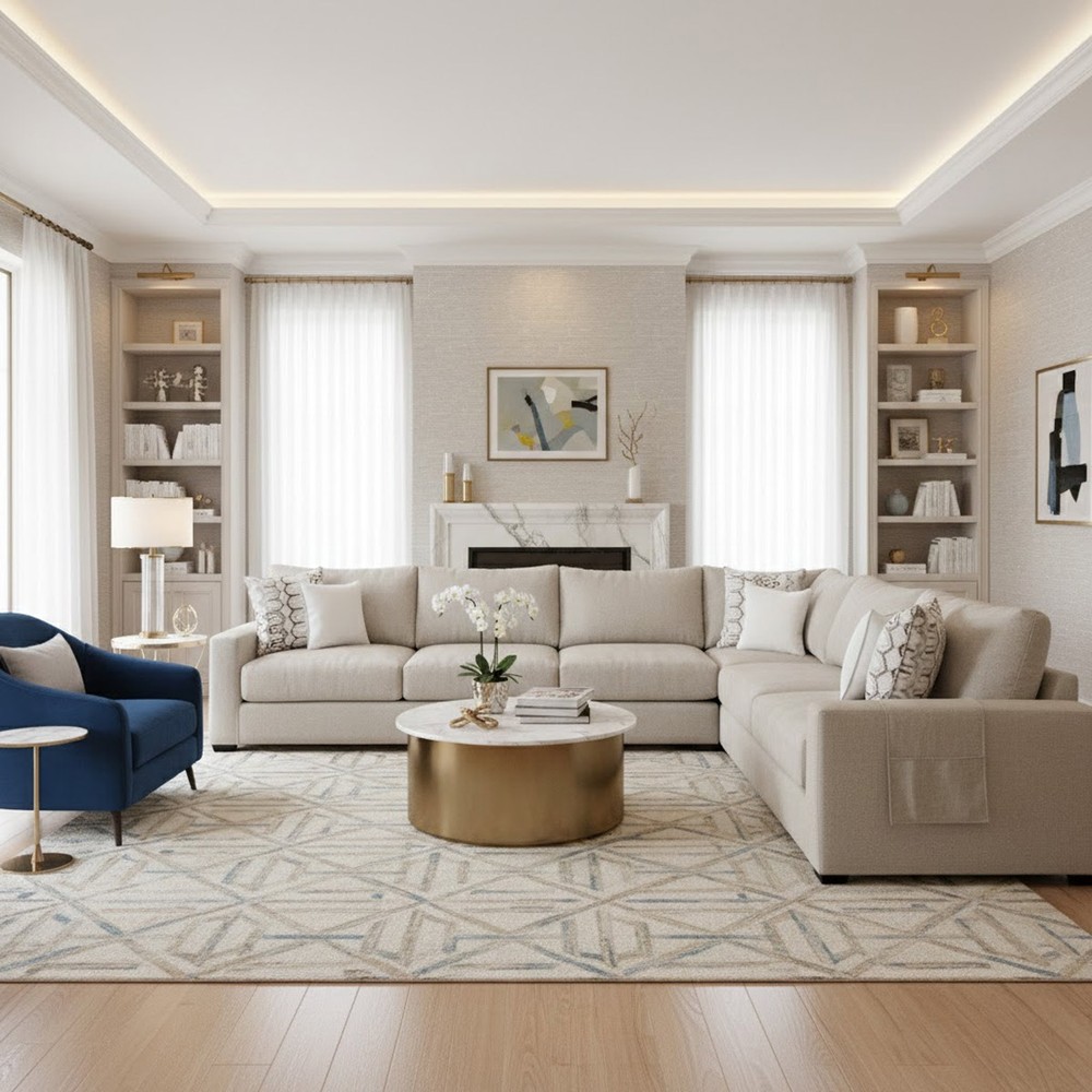 Jefferson Fabric Corner Sofa Set