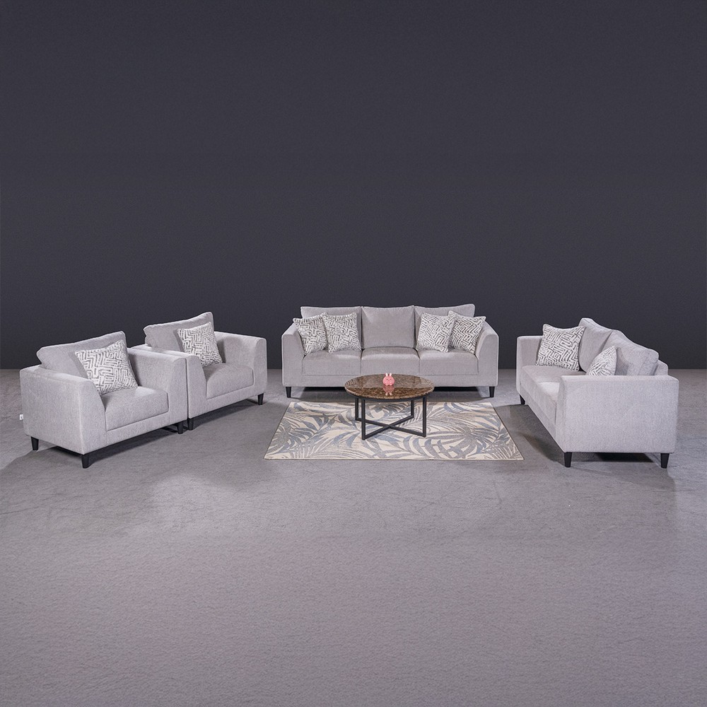 Fabric Sofa Set (1x3 Seater, 1x2 Seater, 2x1 Seater)