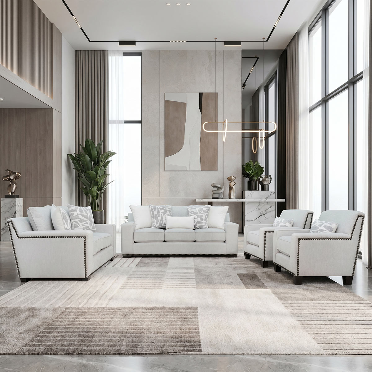 San Francisco Sofa Set (1x3 Seater, 1x2 Seater, 2x1 Seater)