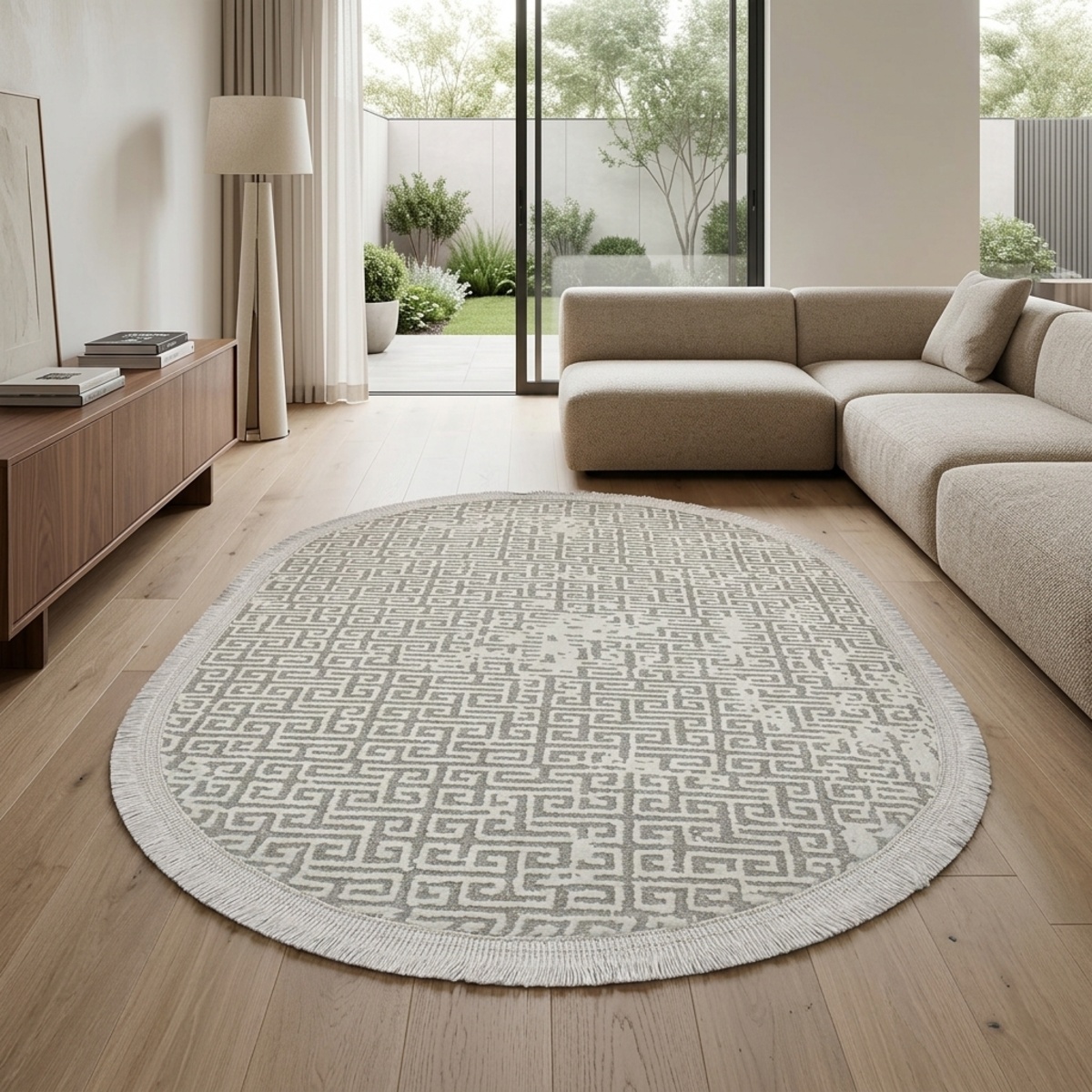 Alin Modern Oval Carpet 60x90cm