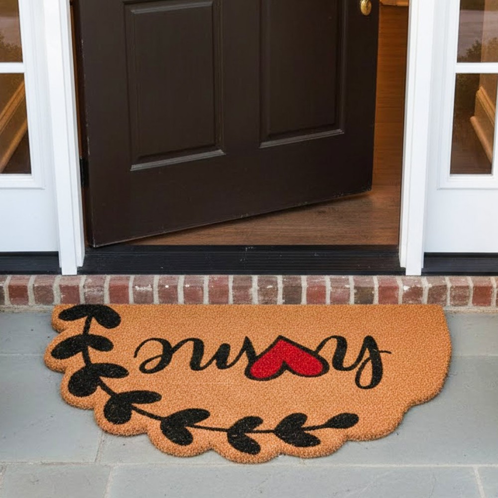Home Written PVC Coco Door Mat 45x75cm