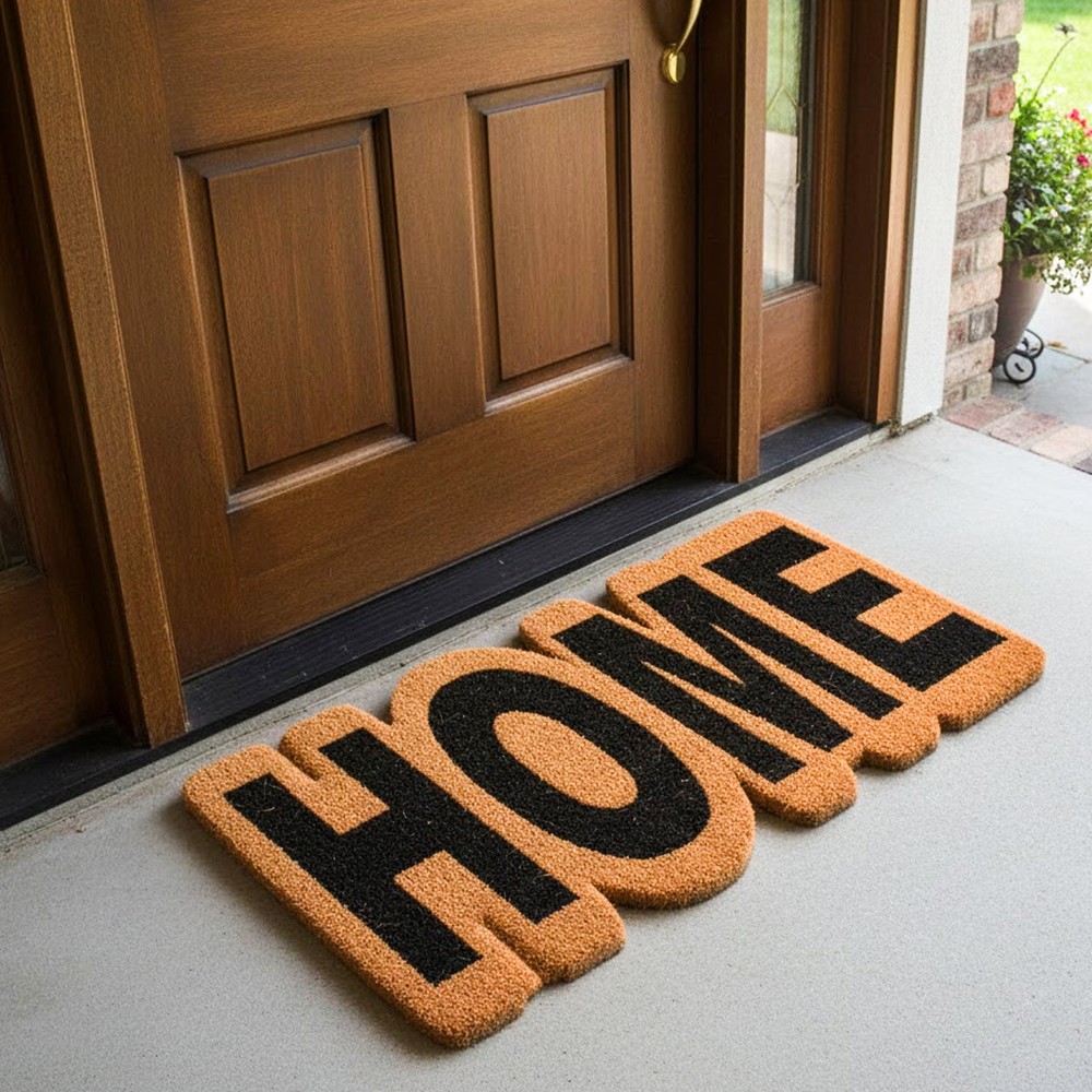 Home Written PVC Coco Door Mat 60x90cm