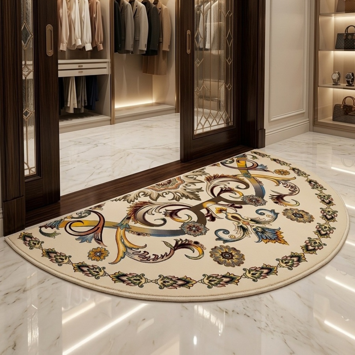 Acrylic Half Round Classic Carpet