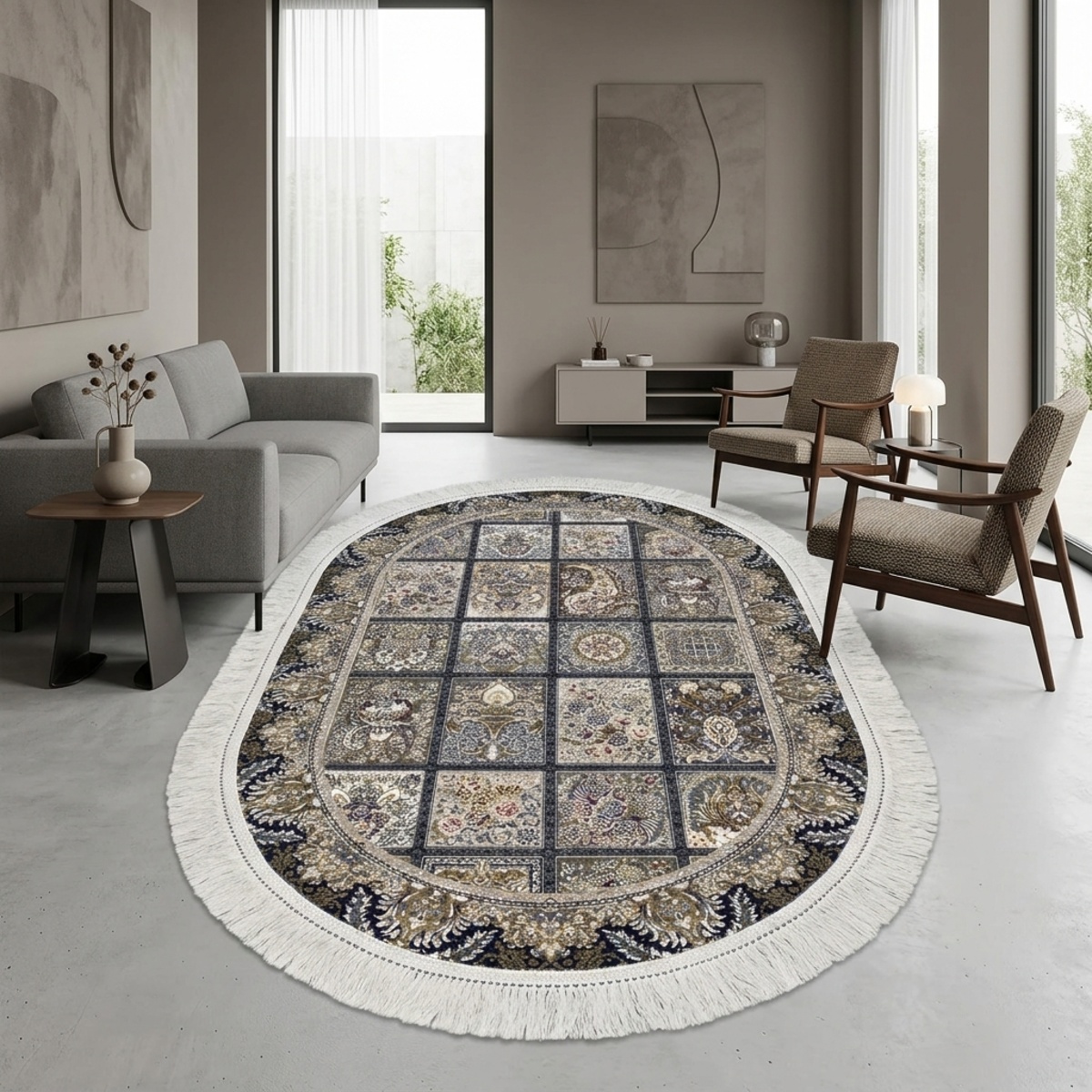 Acrylic Classic Oval Carpet