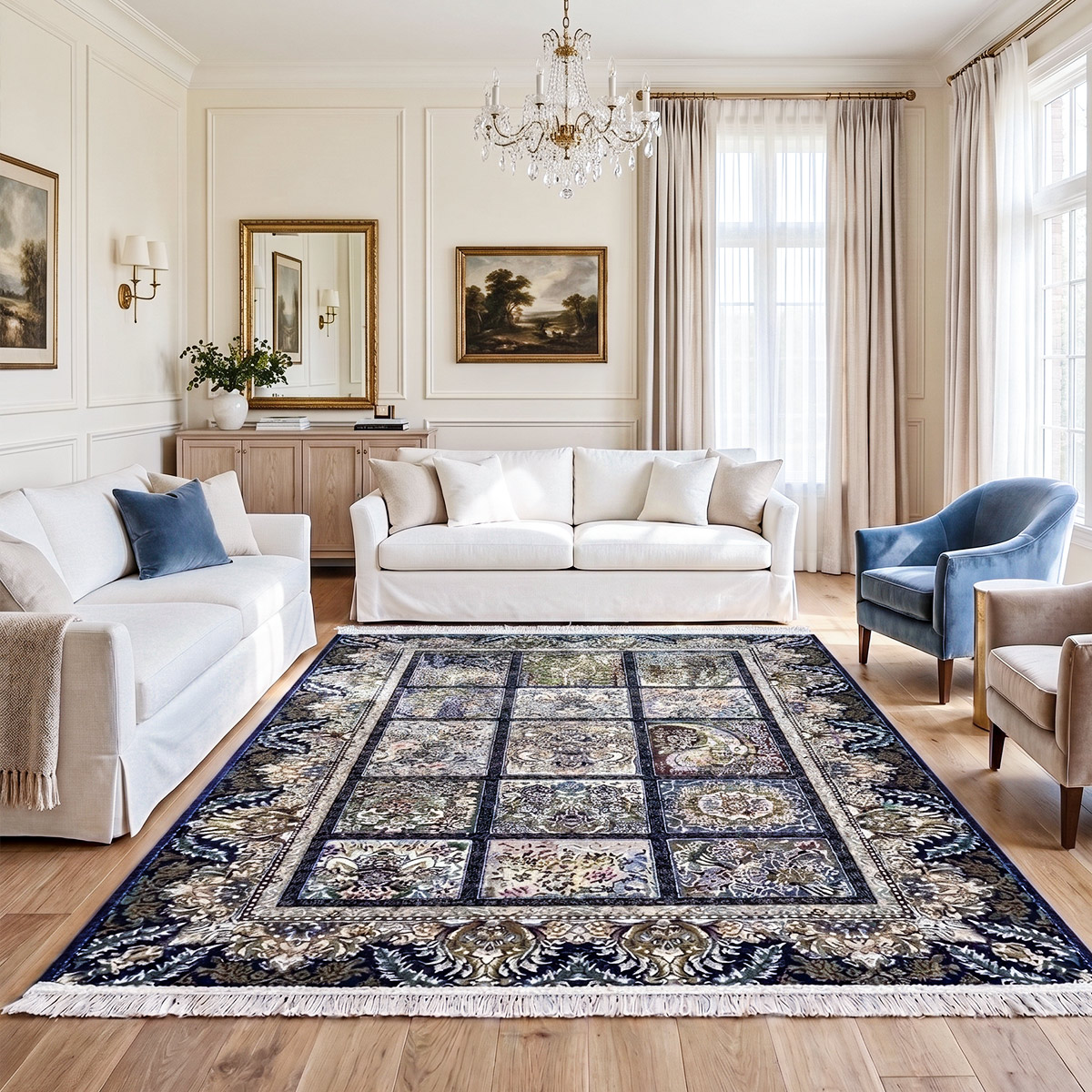 Acrylic Carpet Blue 1500 Reeds