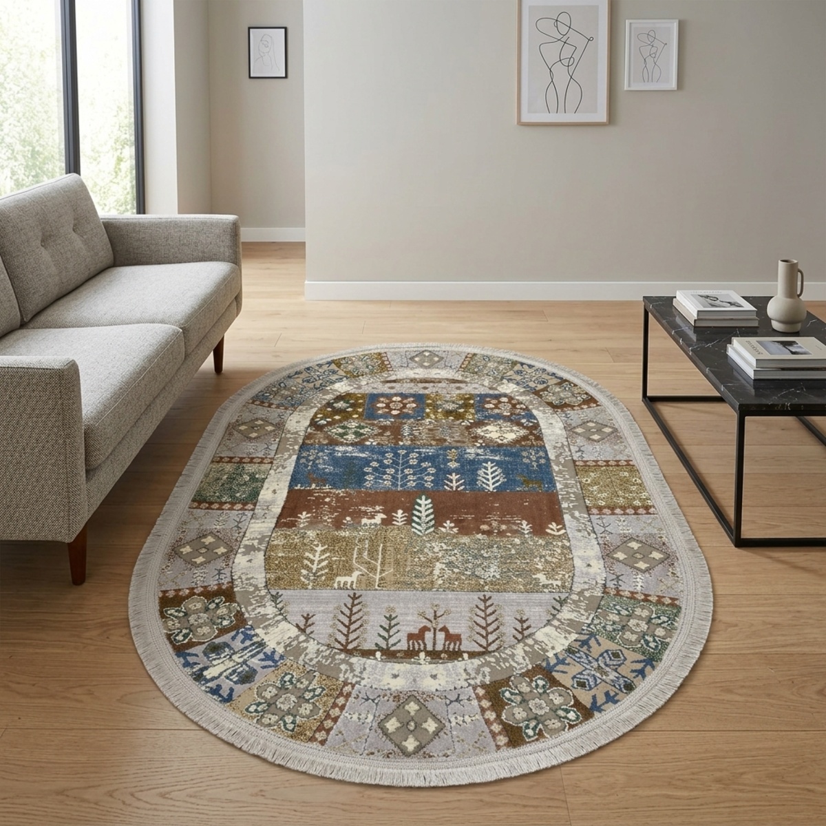 Acrylic Classic Oval Carpet