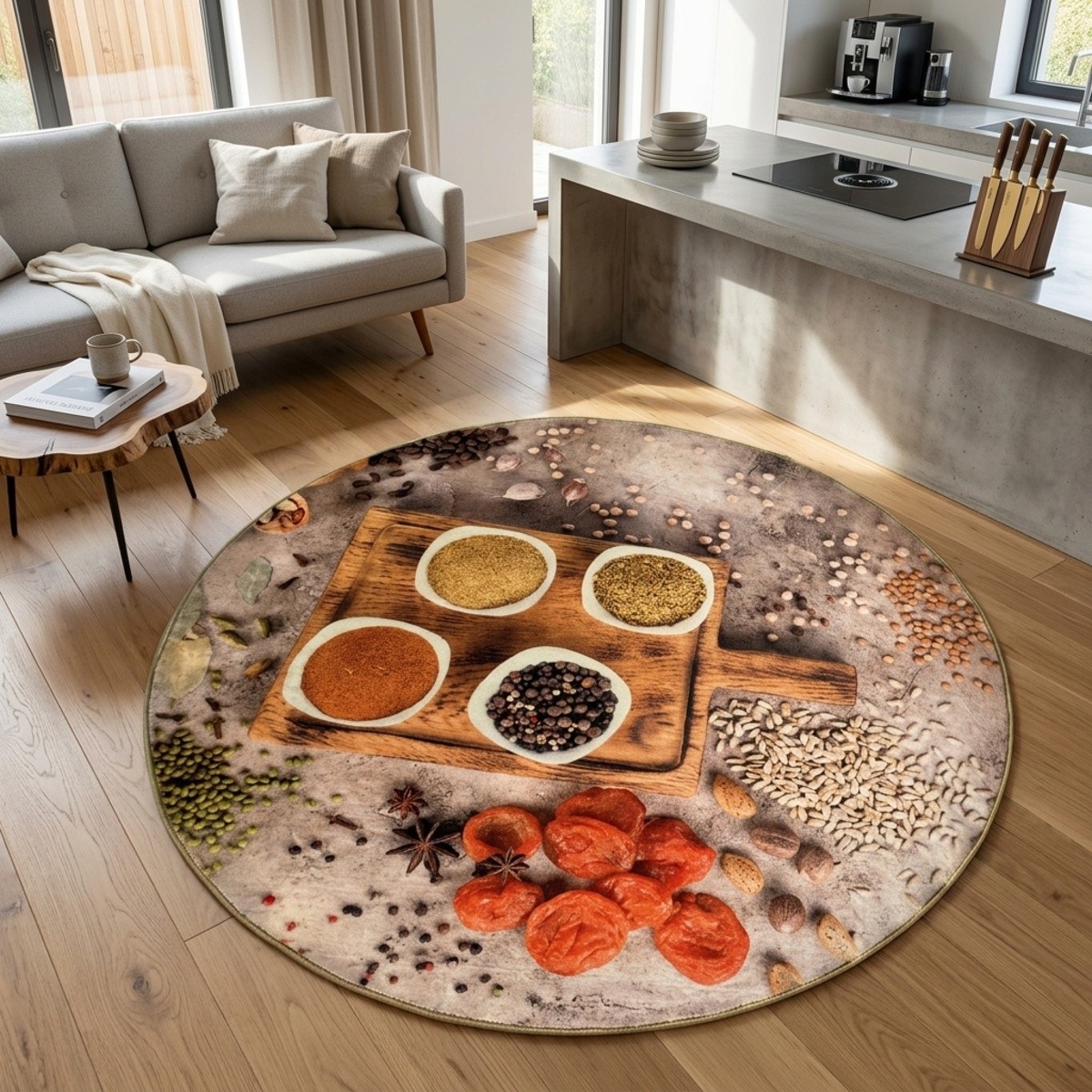 Kitchen Themed Printed Carpet