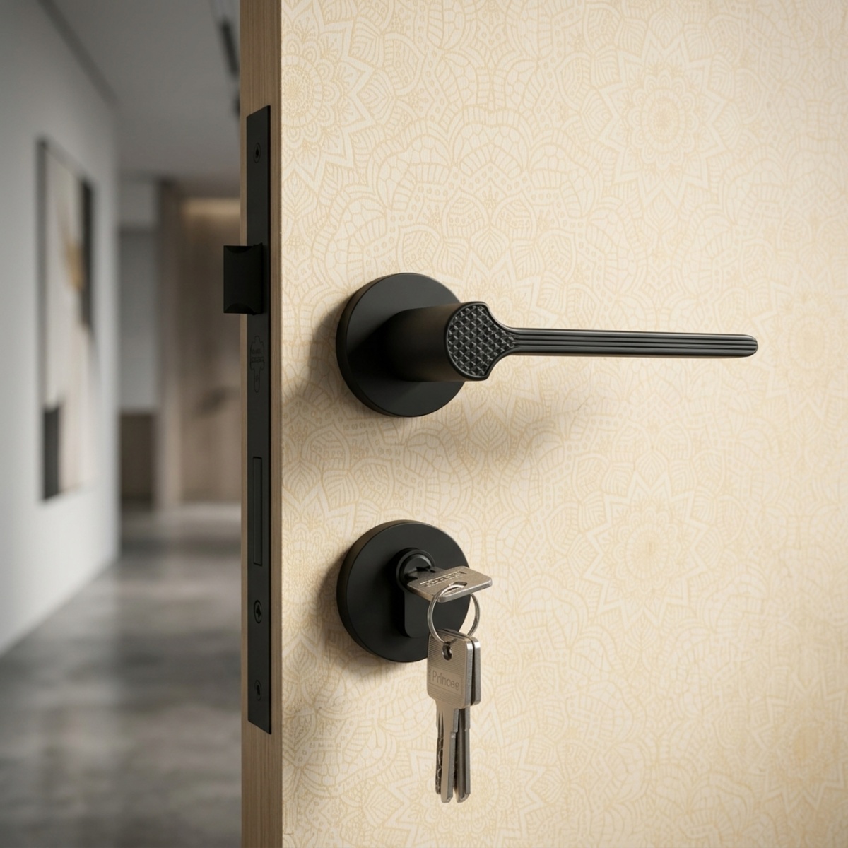 Door Lock Set Matte Black