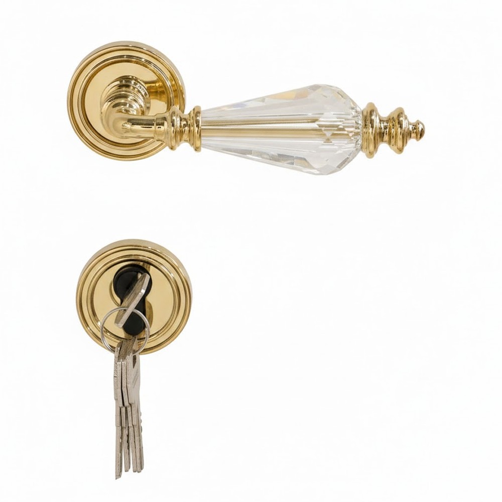 Crystal Handle Door Lock Set 1x2