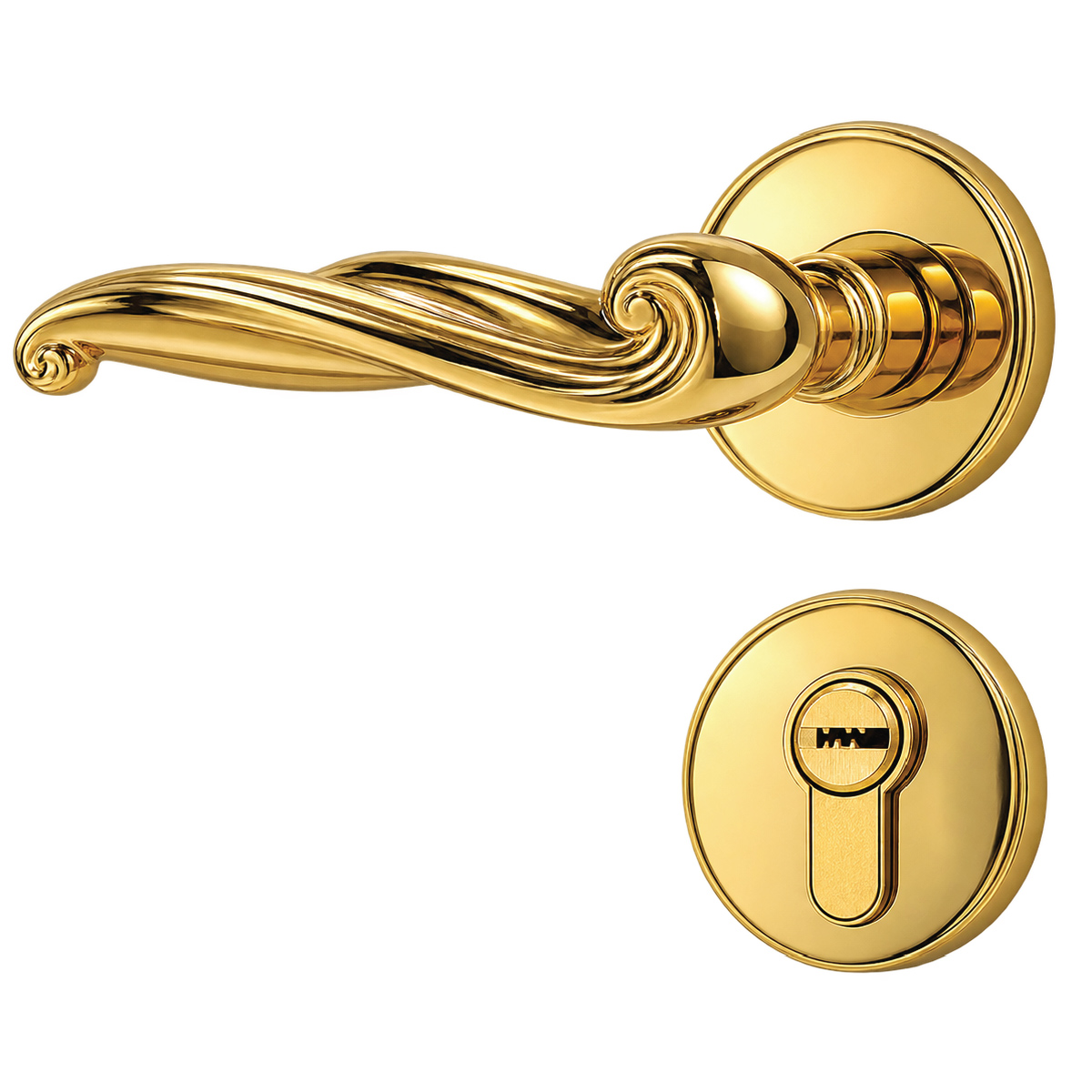 Golden Door Lock Set
