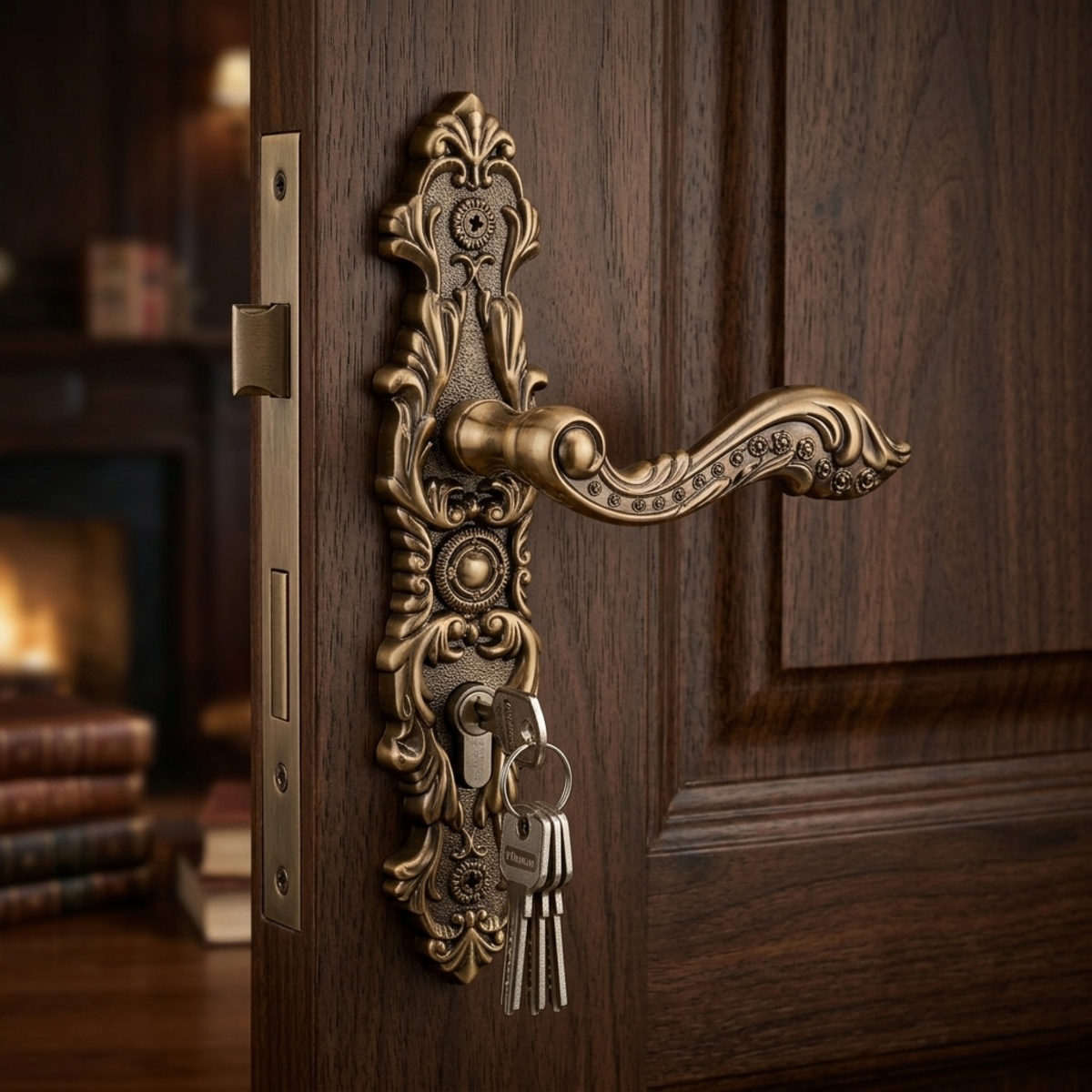 Classic Antique Style Door Lock Set