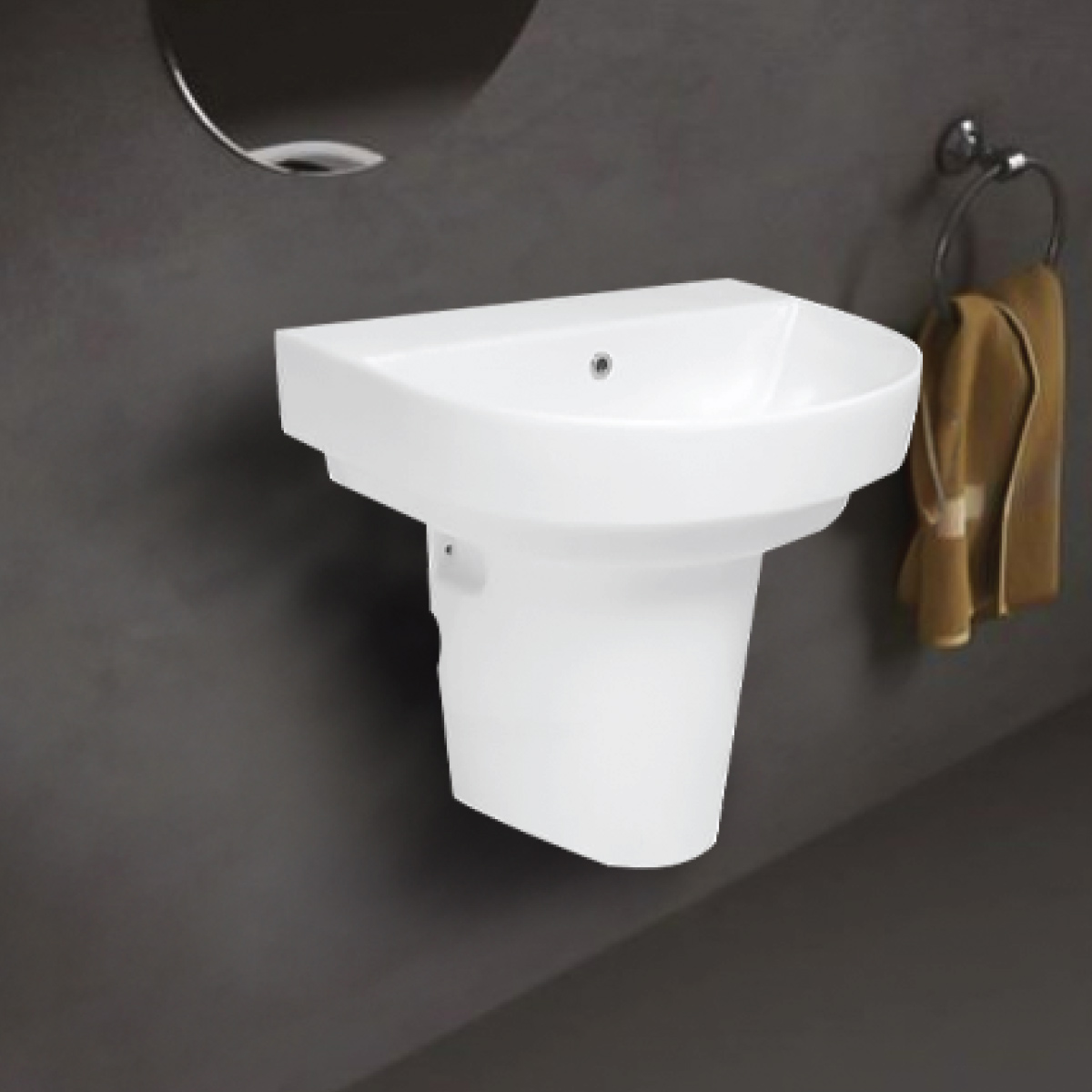 Cocoon Half Pedestal Wash Basin