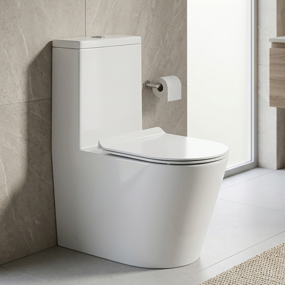Modern One-Piece Toilet