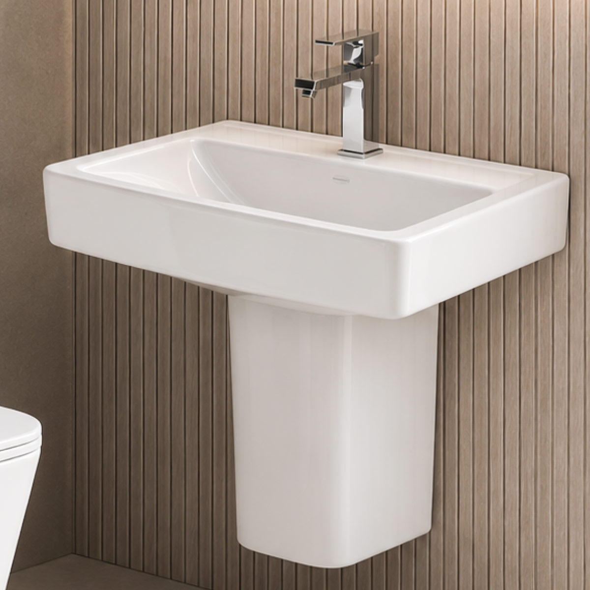 Bathroom Sink With Wall-Mounted