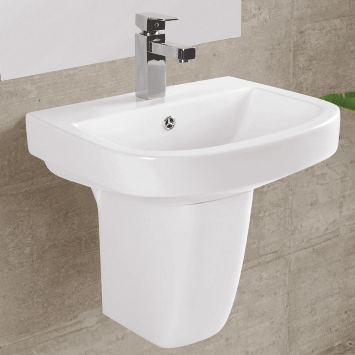 Fabia Half Pedestal Basin 14x18cm