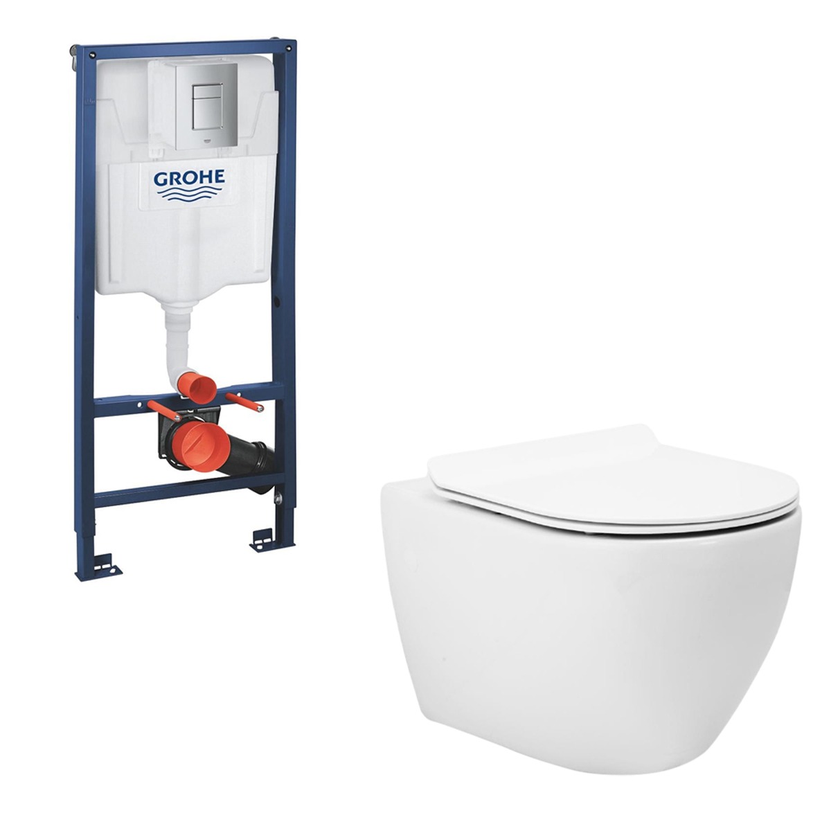 Racy Wall Hung Toilet 2 Pieces Combo Set