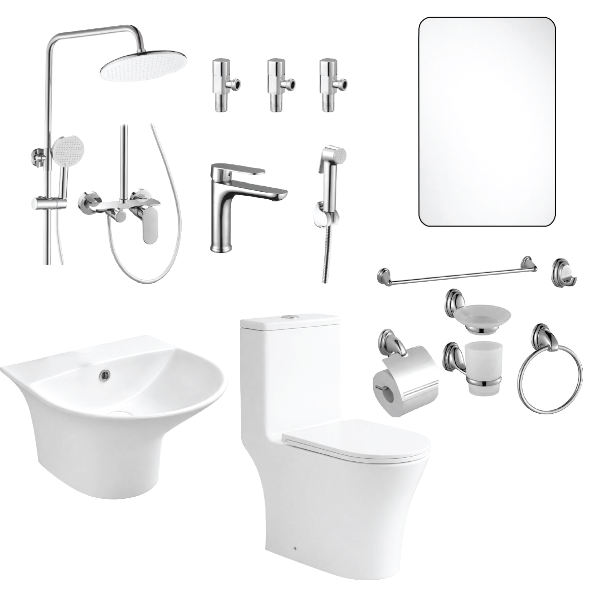 Comprehensive Bathroom Sanitary Ware and Fixtures Combo