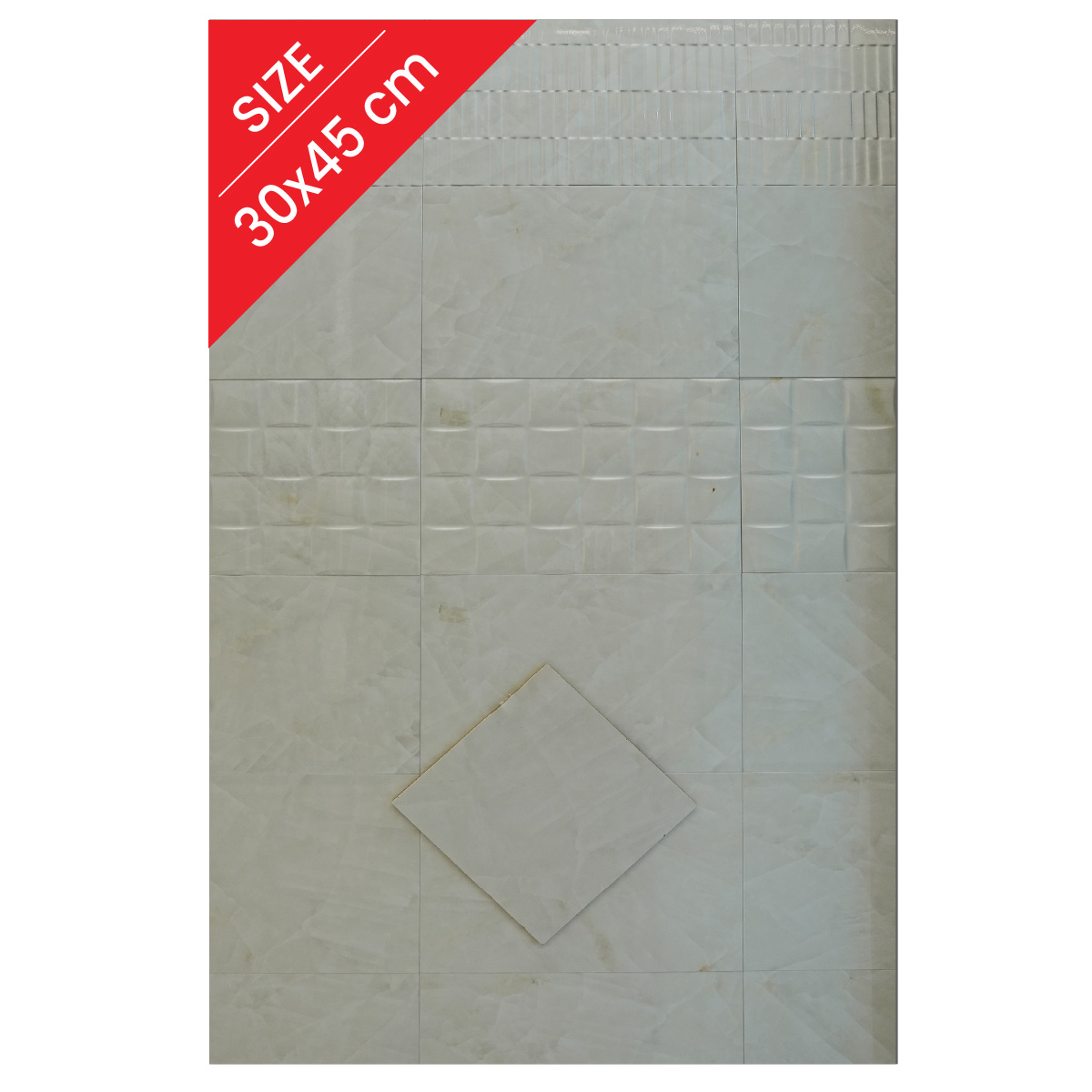 Bathroom/Kitchen Tiles 30x45cm (6 Pieces & 0.81 Sq.Mt Per Box - Sold By Box)