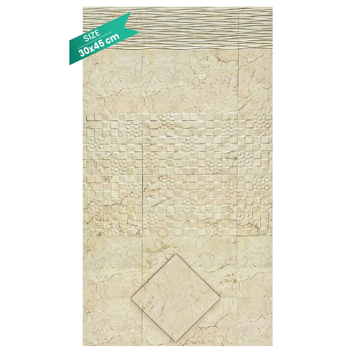 Bathroom And Kitchen Tiles 30X45cm (6pcs And 0.81Sq.Mtr Per Box)