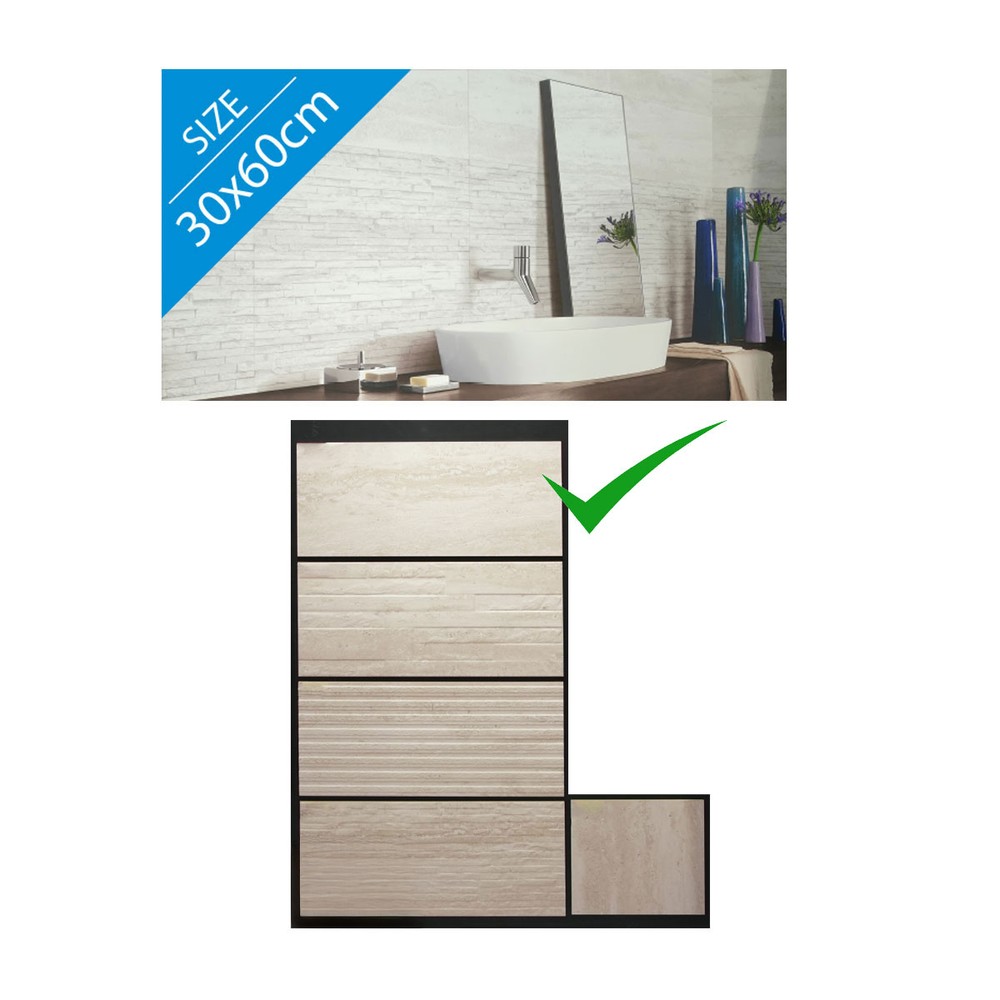 Bathroom Tiles 30x60cm (0.9 Sq. Meter Per Box, Sold By Box)