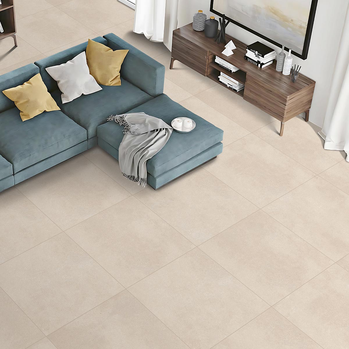Procelain Floor Tiles 60X60cm (4 Pieces & 1.44Sq.Mt Per Box)