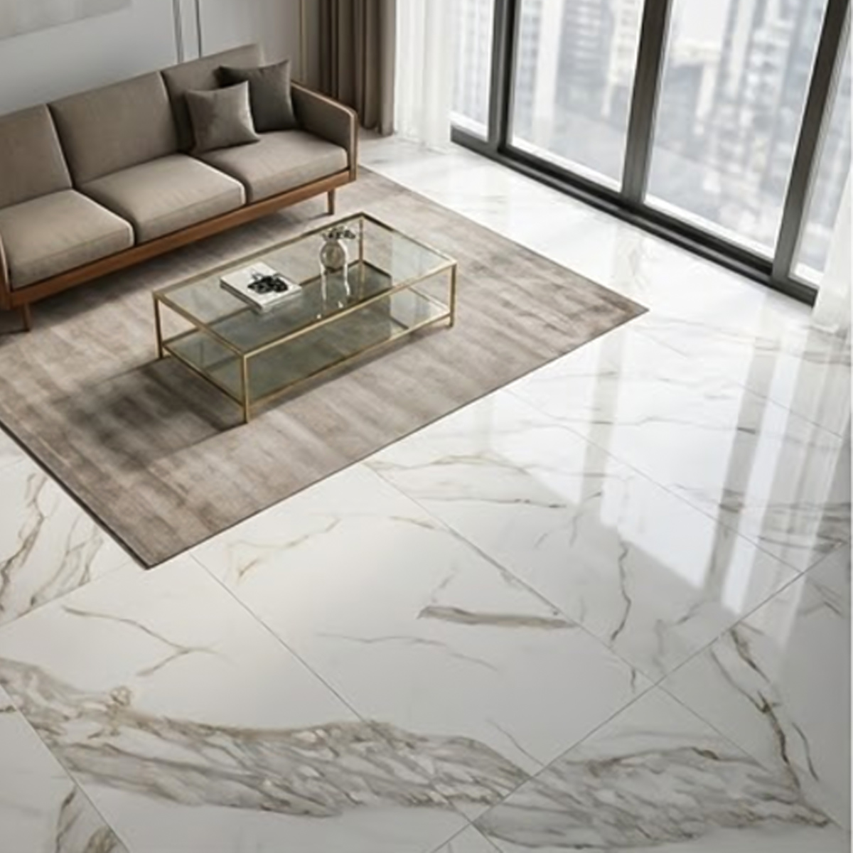 Floor Tile 60X120cm (3 Pieces And 2.16 Sq.Meter Per Box)