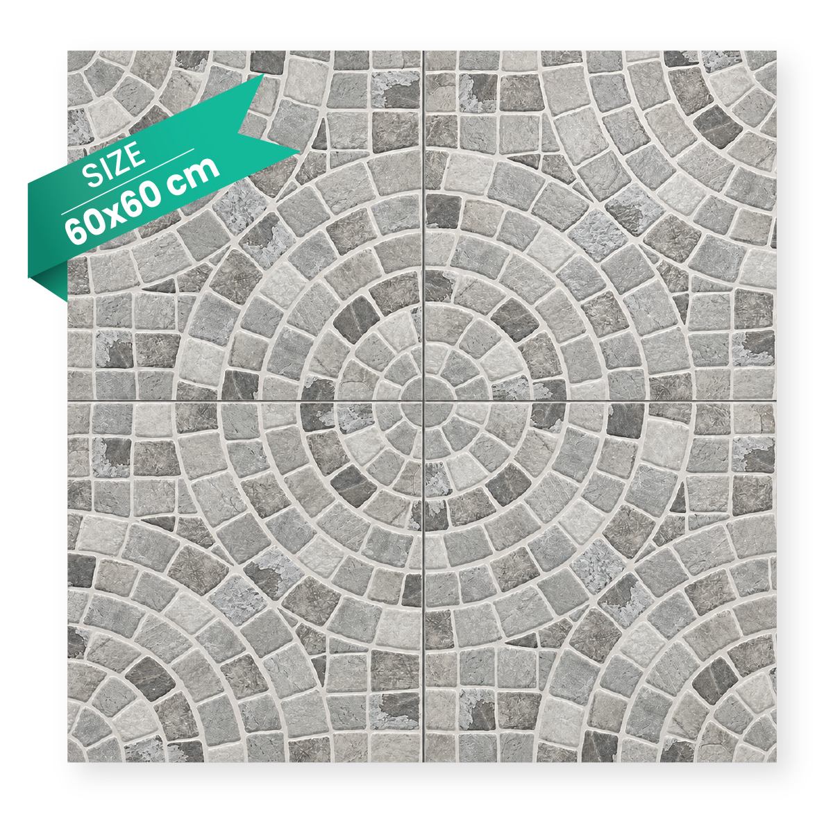 Outdoor Porcelain Tiles 60x60cm (1.44 Sq. Meter Per Box, Sold By Box)