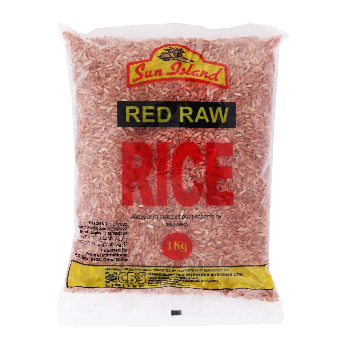 Sun Island Red Raw Rice 1Kg