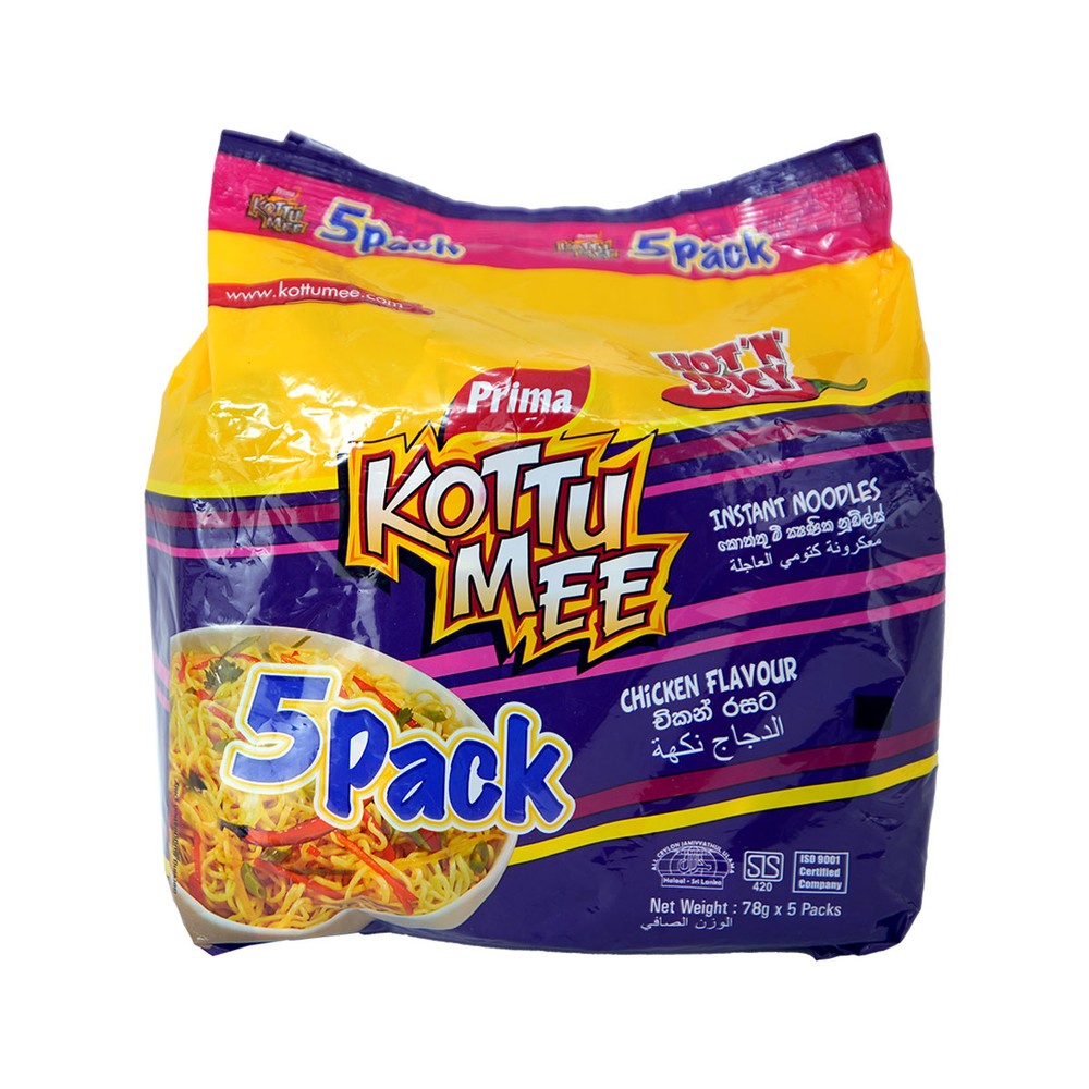 Prima Kottu Mee Chicken Flavour Instant Noodles 5x78g