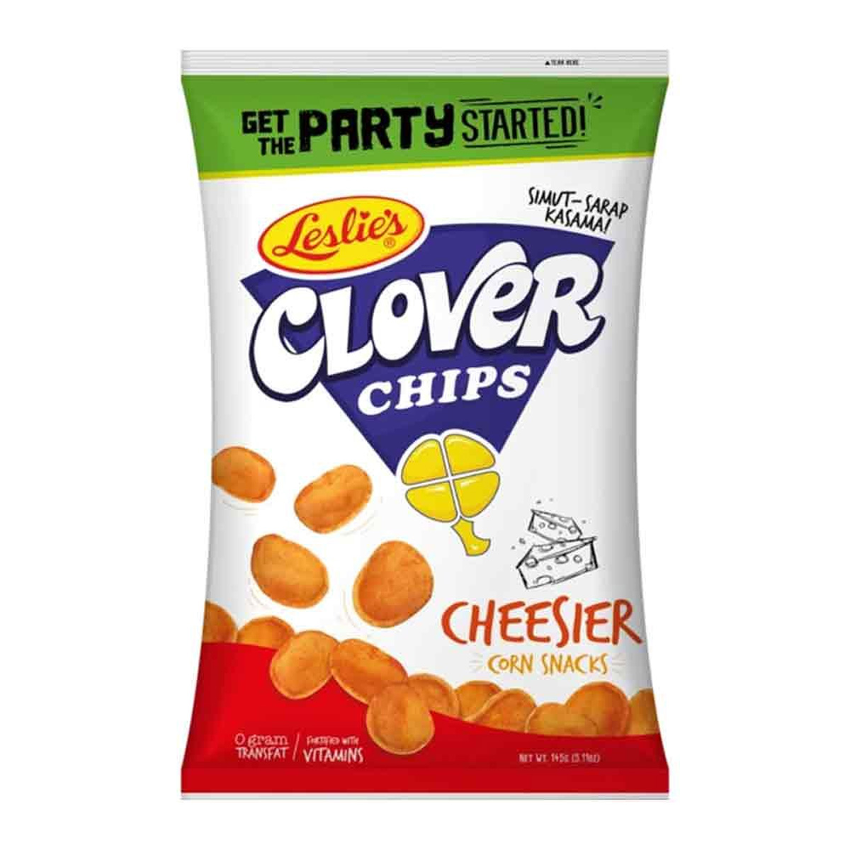 Leslie's Clover Chips Corn Snack Cheesier 145g