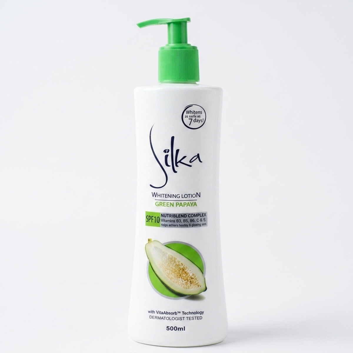 Silka Whitening Lotion Green Papaya 500ml