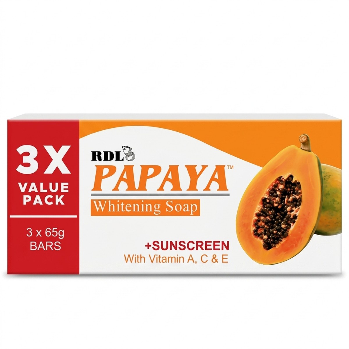 RDL Papaya Whitening Soap with Sunscreen 100g